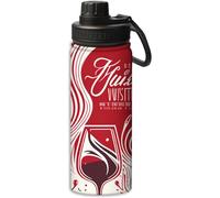 Design del poster per invito alla degustazione di vini Bottiglia d'acqua isolata da 18 once, Bottiglia d'acqua in acciaio inossidabile sottovuoto a doppia parete, Bottiglia d'acqua mantiene la palestr