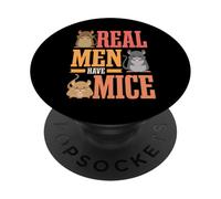 Design del proprietario del mouse I veri uomini hanno topi PopSockets PopGrip Adesivo