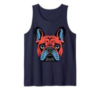 Design del Ritratto di Arte Piatta Bulldog Francese Canotta