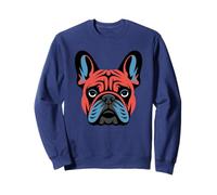 Design del Ritratto di Arte Piatta Bulldog Francese Felpa