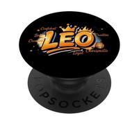 Design del Segno Zodiacale Leone per Persone Sicure PopSockets PopGrip Adesivo