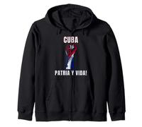 Design del sentimento di Cuba Patria y Vida Felpa con Cappuccio