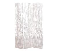 DESIGN DELIGHTS Bello PARAVENTO Wave 3 | 170x120 cm (HxP), Parete divisoria in Vimini | 3 Parti, Schermo, divisorio per Stanza di derivazione, salici Divisorio | Colore: Bianco