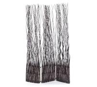DESIGN DELIGHTS Bello PARAVENTO Wave 3 | 170x120 cm (HxP), Parete divisoria in Vimini | 3 Parti, Schermo, divisorio per Stanza di derivazione, salici Divisorio | Colore: Marrone