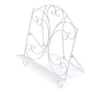 DESIGN DELIGHTS LEGGIO per Libri di Cucina | 32x30x14 cm (HxWxD), Ferro battuto | Supporto per Libri antichi, Supporto per Lettura, Supporto per Ricette Vintage, cavalletto Deco | Colore: Bianco