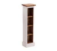 DESIGN DELIGHTS - Scaffale in legno di mogano, 76 x 15,5 x 16 cm (altezza x larghezza x profondità), con 4 scomparti, per CD