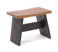 Design Delights - Sgabello Schemel 40 rustico, in mogano massiccio, 40 x 31 x 25 cm (larghezza x altezza x profondità), poggiapiedi, sgabello decorativo in legno