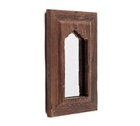 DESIGN DELIGHTS Specchio da Parete Orientale Sara | 40 cm, Legno di Mogano | Rettangolare, Marocchino, in Legno per Sala