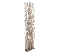 DESIGN DELIGHTS - Wave, divisorio/paravento, per ambienti e stanze, in vimini, in rami di legno di salice, 170 x 44 cm (A x L), colore grigio