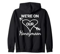 Design della Maglietta Luna di Miele per Le Coppie Siamo in Luna di Miele Felpa con Cappuccio