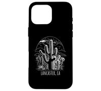 Design della scena del deserto di Lancaster, California, con cactus Custodia per iPhone 16 Pro Max
