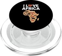 Design della silhouette del continente africano PopSockets PopGrip per MagSafe