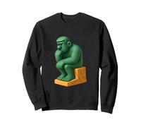 Design della Statua di Pensiero Divertente - Stile Meme di Internet Felpa