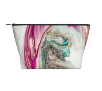 Design della superficie in marmo dorato verde viola, Borsa da toilette Borsa per trucco Borsa per cosmetici Borsa da toilette da viaggio portatile