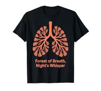 Design dell'albero polmonare: Foresta del respiro, Sussurro Notturno Maglietta