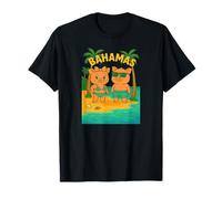 Design delle Isole Tropicali con maiali da Spiaggia delle Bahamas Maglietta