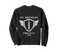 Design dell'emblema di San Michele Arcangelo Protect Us Felpa