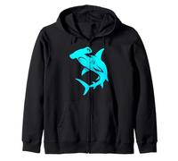 Design di Arte Urbana Hammerhead Shark Graffiti Felpa con Cappuccio