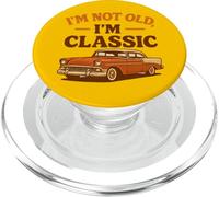 Design di compleanno per auto d'epoca I'm Not Old I'm Classic PopSockets PopGrip per MagSafe