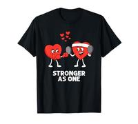 Design di Coppia di Boxer con Scritta Valentines Day Stronger As One Maglietta