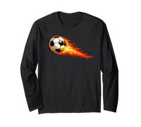 Design di Pallone da Calcio per Giocatori con Scia di Fuoco Maglia a Manica