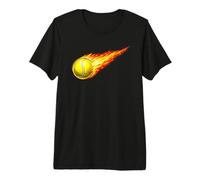 Design di Pallone da Tennis per Giocatori con Scia di Fuoco Maglietta Premium