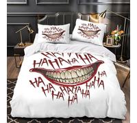 Design di risate pazze copripiumino Biancheria da letto Set di 3 Pezzi microfibra stampa di 3D con federa con federe cartone animato Horror Set Di Copripiumino for adulti e coppie Single（140x200cm）