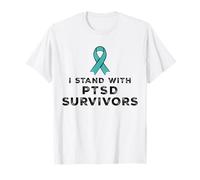 Design di Supporto per la sensibilizzazione dei sopravvissuti al Disturbo da Stress Post-traumatico I Stand with Maglietta