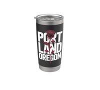 Design di viaggio di Portland Oregon Rose City Bicchiere termico in acciaio inox doppia parete