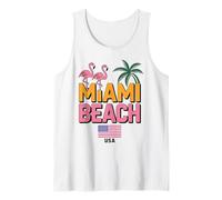 Design di Viaggio in Città con Palme di Miami Beach Canotta