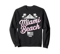 Design di Viaggio in Città con Palme di Miami Beach Felpa