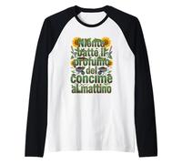 Design Divertente Agricoltura Profumo del Concime Maglia con Maniche Raglan