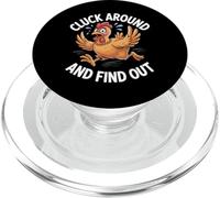 Design divertente Cluck Around And Find Out Funny Chicken Pun PopSockets PopGrip per MagSafe