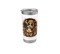 Design divertente con cane da pastore australiano Bicchiere termico in acciaio inox doppia parete