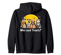 Design Divertente con Cane di Halloween Who Said Treats Felpa con Cappuccio