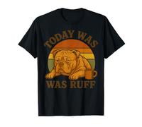 Design divertente con cane "Today Was Ruff" per gli amanti del caffè e dei cani Maglietta