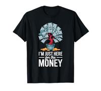 Design Divertente con Citazione I'm Just Here for The Money Tree Maglietta