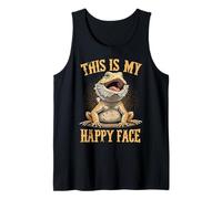 Design divertente con drago barbuto e scritta "This Is My Happy Face" Canotta