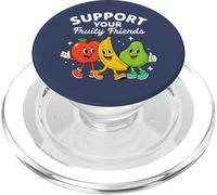 Design divertente con frutta "Support Your Fruity Friends" PopSockets PopGrip per MagSafe