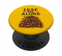 Design divertente con gattino "Leaf Me Alone" PopSockets PopGrip Adesivo