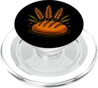 Design divertente con pane fresco e grano PopSockets PopGrip per MagSafe