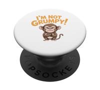 Design divertente con scimmia, per bambini e adulti PopSockets PopGrip Adesivo
