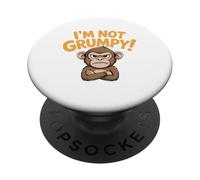 Design divertente con scimmia, per bambini e adulti PopSockets PopGrip Adesivo