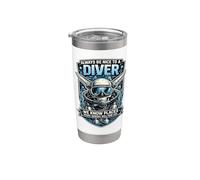 Design divertente con scritta "Always Be Nice To A Diver" Bicchiere termico in acciaio inox doppia parete