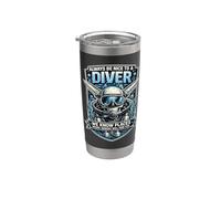 Design divertente con scritta "Always Be Nice To A Diver" Bicchiere termico in acciaio inox doppia parete