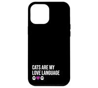Design divertente con scritta «Cats are My Love». Custodia per iPhone 12 Pro Max