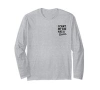 Design Divertente con Scritta I Can't My Kid Has A Game Maglia a Manica