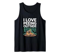 Design divertente con scritta "I Love Peeing Outer" Canotta