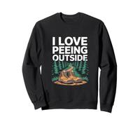 Design divertente con scritta "I Love Peeing Outer" Felpa