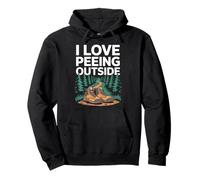 Design divertente con scritta "I Love Peeing Outer" Felpa con Cappuccio